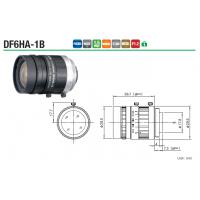 (discontinued) DF6HA-1B 1/2" 1.5 Megapixel Factory Automation/Machine Vision Lens